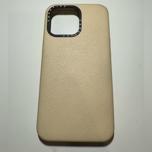 Casetify Tan Leather iPhone 13 Pro Case